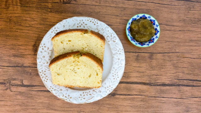 ルバーブパウンドケーキ 簡単 美味しい あおいろブログ